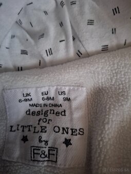 Šedý hrubý zimný overal - 6-9 mesiacov - 2