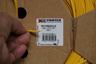 Partex PO-03000DN4, žltá, 2-2,5mm, popisovací PVC bužírka - 2