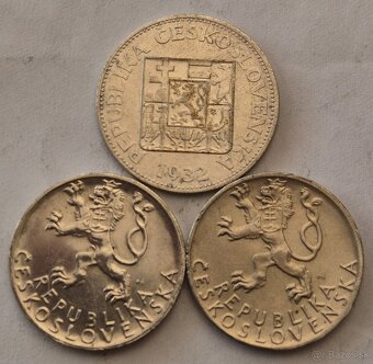 3x strieborná minca Československo - 2