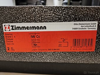 Brzdové kotúče Zimmermann - 2