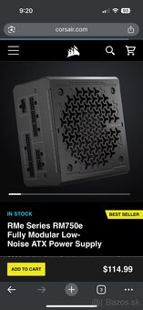 Napájací zdroj PSU pre PC - Corsair RM750e - 2