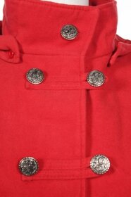 Jarný prechodný červený kabát s kapucňou - veľkosť XL - 2