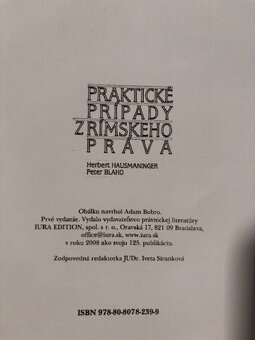 UK BA - PF - Prakt. pripady z rim. prava - Blaho a kol. - 2