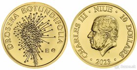 Minca zlatá 10 dolárov Niue - Rosička okrúhlolistá - 2