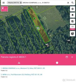 Rezervovane: Pozemok v k.ú. Pribylina - 2