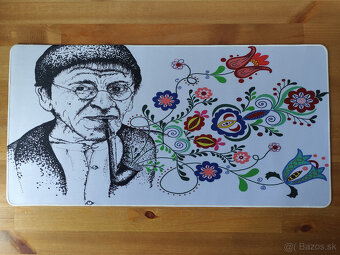 Podložka pod myš Jozef Kroner + ľudový motív (90x30 cm) - 2