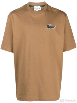 Lacoste oversized tričko - hnedé / horčicové, TH0062 - 2