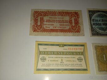 BANKOVKY 1 KČS 1940-1989, 4 RŮZNÉ EMISE, VŠE NEPERFOROVANÉ - 2