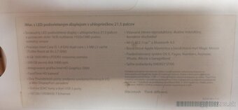 iMac uhlopriečka 21.5" - 2