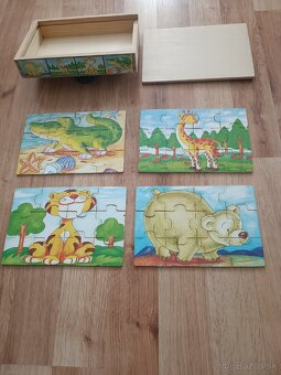 Drevené skladačky - domino , puzzle pexeso.... - 2