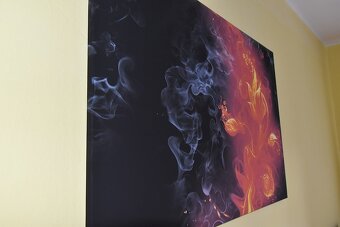 obraz na platne 120 x 80 - abstraktny - ohen kvet - 2