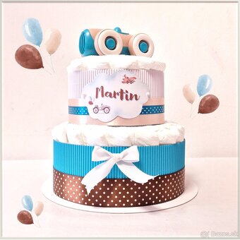 Plienková torta RETRO AUTÍČKO - 2