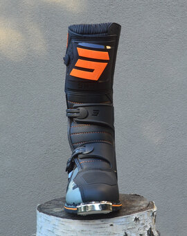 čižmy topánky mx podkolienky camo sivo oranžové shot - 2