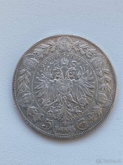 5 Korún FJ I. 1909 Swartz Rakúsko - Uhorsko - 2
