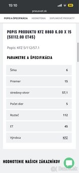 5x112 Plechové kolesa - 2