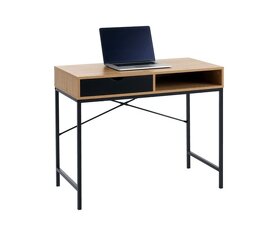Písací stôl TRAPPEDAL 48x95 dub/čierna - 2