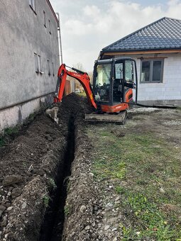 Zemné a výkopové práce, Minibager, nákladná doprava bager - 2