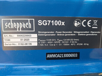 Elektrocentrala Scheppach SG 7100x 5.4KW - 2