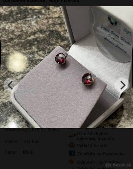 Nadherne rodolit garnet (granatove) 5mm 14k zlate nausnice - 2