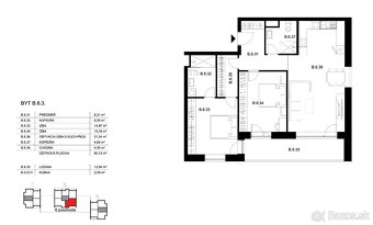 Posledný 3 izbový byt-2x kúpelňa, v projekte Bell Residence - 2