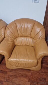 Kožená sedacka 3+1+1 - 90% stav - 2