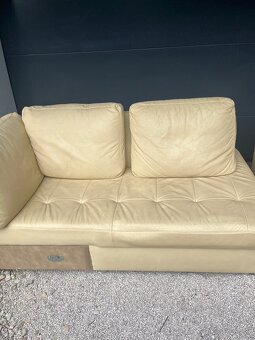 Rohova roztahovacia kožená sedačka - 2