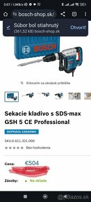 BOSCH GSH 5 CE Professional SDS MAX BURACIE KLADIVO JE V SUP - 2