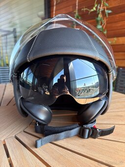 Prilba Vespa Vantage kůže ručně šitá, velkost M - 2