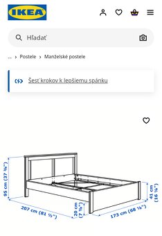 Manželská posteľ IKEA 160 x 200 - 2