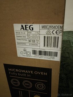 Vstavaná mikrovlnná rúra s grilom AEG. - 2