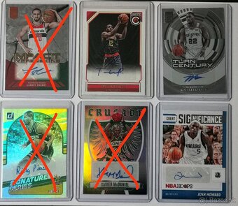 Kartičky NBA - podpisovky - 2