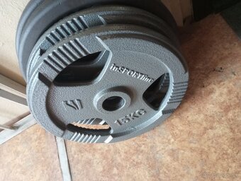 Liatinové olympijské kotúče INSPORTLINE 2x15 kg/50mm - NOVÉ - 2