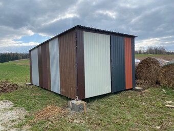 🛠️ Plechová garáž 3×5 m – 3. trieda, rôznofarebná – len 510 - 2