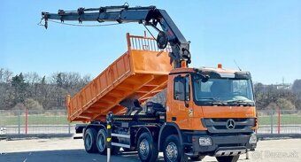 Mercedes-Benz Actros 3241-8x4–SklápěčValník+HR-HIAB 322 EP-4 - 2