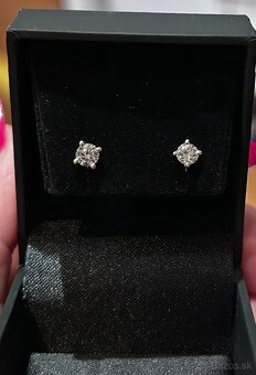 Diamantové zlaté náušnice - 2