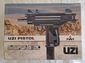Samopal  IWI UZI, pružinová pištoľ, naťaho. páka odlomená - 2