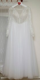 Snehobiele svadobné šaty - 2