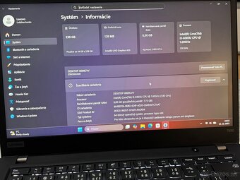 Spoľahlivý ThinkPad T490 i5-8.gen 8GB RAM 256GB - 2