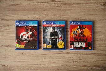 PS4 Pro 1TB + 3 hry (Uncharted 4, RDR2, GT) - 2