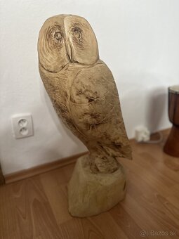 Drevená socha sova - 2