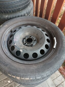 Plechové disky 5x100 r16 + puklice VW - 2