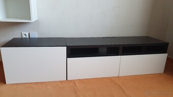 TV stolík bielo-čierny z Ikei BESTA / EKET - 2