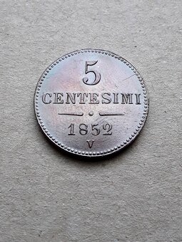 5 centesimi 1852 V - 2