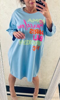 Damske voľne šaty city blue - 2