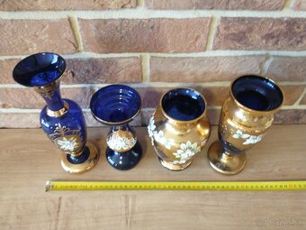 borské sklo,misa, váza, svietnik, popolník,flakón,napoleonky - 2