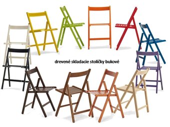 FaNTaSTicKé Certifikované Drevené Skladacie Bukové Stoličky - 2