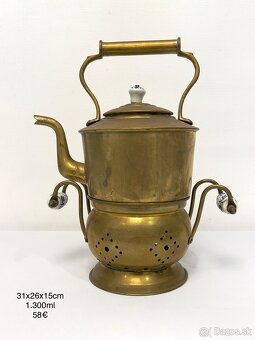 Mosadzny cajnik s podložkou na zahrievanie - 2