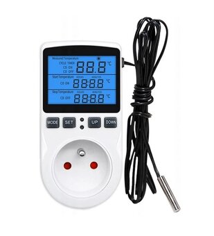 Predám digital termostat zásuvkový AC230V-16A URZ4055 ExtSn - 2