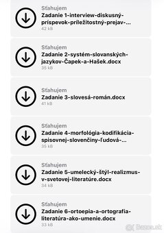 maturitné okruhy SLOVENSKÝ JAZYK A LITERATÚRA 2026 - 2