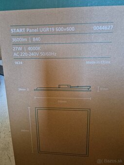 LED PANEL SYLVANIA UGR19 60X60 - 2